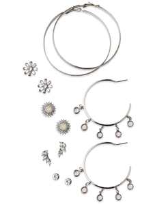 Sparkle Stud Set with Dangle Hoops