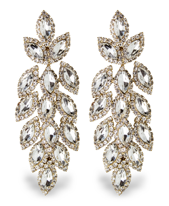 Cascading Stone Statement Earring