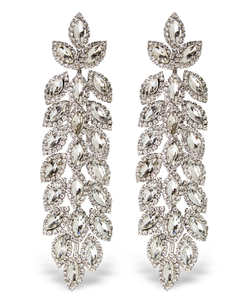 Stone Cascade Statement Earrings