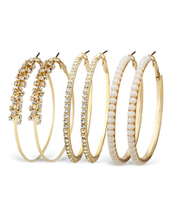 Glitz & Blush Trio Hoop Set